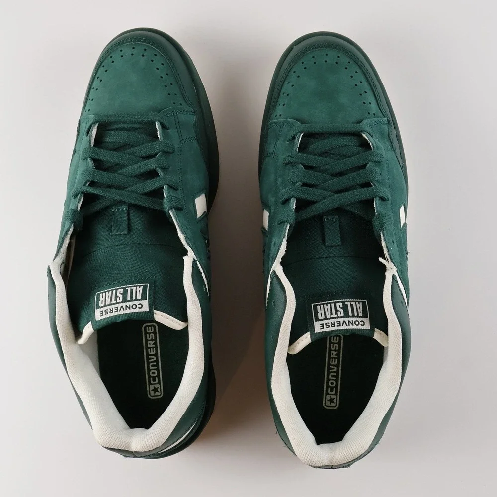 Converse Weapon Ox Low Green White 12 Leather Excellent - Picture 2 of 8